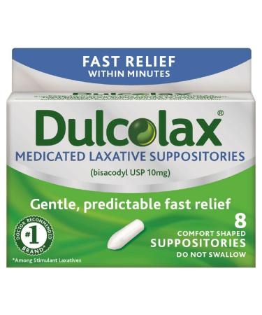 Dulcolax 10 Mg Laxative Suppositories, Comfort Shaped - 4 Ea 
