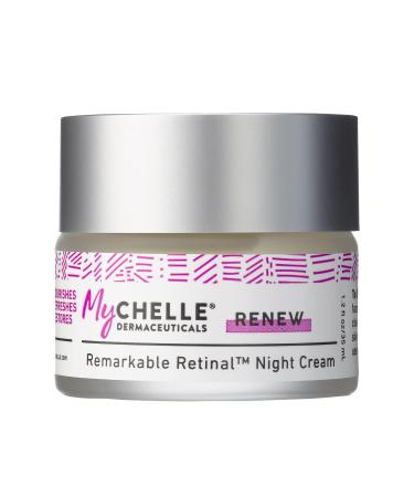 MyChelle Dermaceuticals Remarkable Retinal Night Cream Nutrient-Rich Moisturizer with Vitamin A Retinaldehyde for All Skin Types, Cruelty Free, Vegan, White, 1.2 Fl Oz