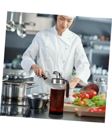 Zerodeko Soy Sauce Pot Soy Sauce Container 3pcs Automatic Opening and Closing Oiler 304 Stainless Steel Glass Oil Liquid Kitchen Vinegar Jars Glass Oil Dispenser 22X7X7CMx3pcs As Shownx3pcs - Buy Online on GoSupps.com
