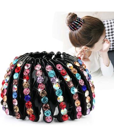 Ponytail Holder Rhinestone Bird Nest Expandable Birds Nest Shaped Hair Clips | Hair Accessory Rhinestone Bun Wrap Bird Nest Hairs Clip Hair Tail Holder For Women Girls Hersil Colorful - Buy Online on GoSupps.com