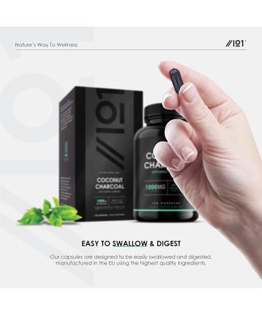 Activated Coconut Charcoal 1000mg | Made from Thai Coconut Shells | for Bloating & Gas Digestion & Flatulence Natural Relief | Vegan & Keto Friendly Supplement | 120 Capsules 1 count (Pack of 120) - Buy Online on GoSupps.com