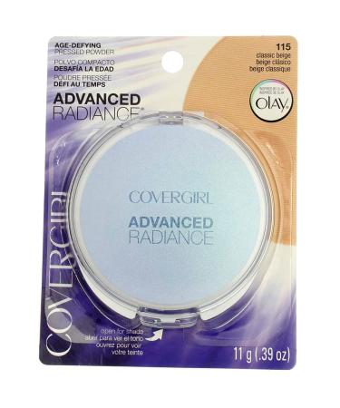 CoverGirl Advanced Radiance Age Defying Pressed Powder - Classic Beige (115) - 2 pk 0.39 Ounce (Pack of 2)