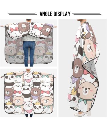Waterproof Barber Cape - Cute Panda & Cheetah Haircut Bib for Men & Women | Unisex Hair Cutting Cape - Buy Online on GoSupps.com