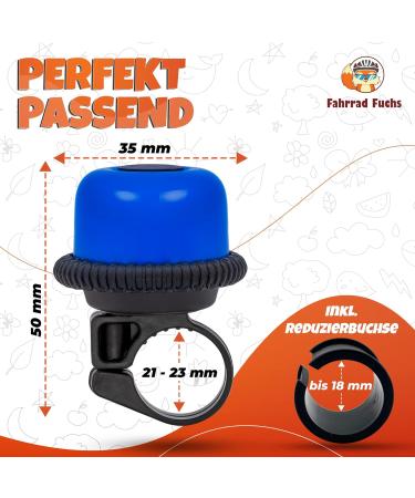 Children's Bicycle Bell - Rotary Bell for Boys & Girls - Blue Bike Bell with Reduction Socket - Buy Online on GoSupps.com