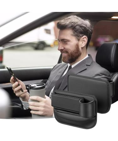 Boutihao Car Seat Storage Box - 2 Piece Leather Organizer for Phones Cups & Essentials (Driver & Passenger) - Buy Online on GoSupps.com