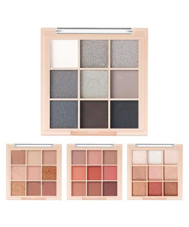 Creative Shimmer Eye Shadow Eyeshadow Makeup Palette Glitter Make Up Palette for Women Colorful Eyeshadow Palette Makeup Highly Pigmented Naturing-Looking Long Lasting Waterproof 7184 Eyeshadow-03 Dark Smoked Plate