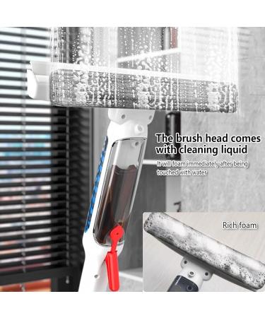 RRRYYYZZ 75'' Spray Window Washing Kit with 4-Section Extension Pole 4 in 1 Window Cleaner Squeegee Squeegee for Shower Glass with Sewage Collector and 5 Pads - Buy Online on GoSupps.com