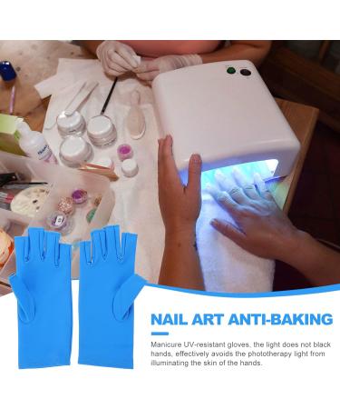 Beaupretty Nail Tool 1pair Mittens Nail Led Sun Hands Salon Fingerless Home Blue Anti- Shield Hand For Dryer - resistant Shop Protector Gloves Care Drying from Manicures Lamp Fingerless Mittens - Buy Online on GoSupps.com