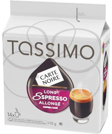 Tassimo Nabob Espresso Single Serve T-Discs 110g (5 Boxes of 14 T-Discs) & Carte Noire Long Espresso Single Serve T-Discs 110g (5 Boxes of 14 T-Discs) Coffee + Serve T-Discs Espresso 14 Count (Pack of 5) - Buy Online on GoSupps.com