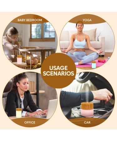 RUGERO 250ml Portable Cool Mist Air Humidifier with 7 LED Lights - Bedroom, Baby, Yoga, Office, Car - Light Wood Grain Finish | Mini Auto-Off Plant Humidifier - Buy Online on GoSupps.com
