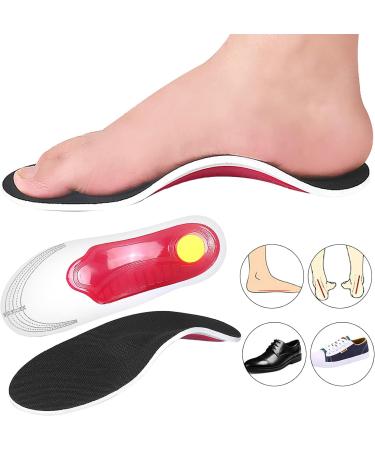 Orthopedic Insoles for High Arches - Soft Gel Shoe Inserts for Men & Women | Plantar Fasciitis Relief | Size L - Buy Online on GoSupps.com