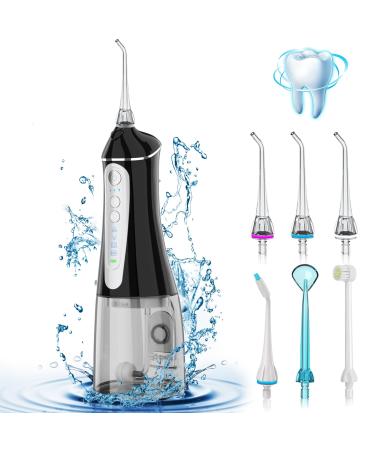 NBGRLVS Water Dental Flosser for Teeth Cleaning Cordless - 4 Modes 3 intensities Cleaner Picks IPX7 Waterproof 320ML Oral Irrigator Powerful Battery Rechargeable Flossing Portable for Travel Home