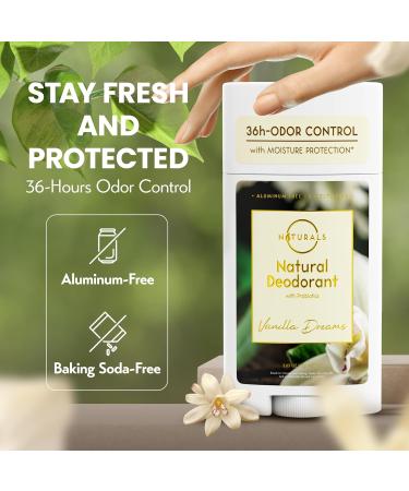 Natural Deodorant for Women (Vanilla Dreams) - Natural Deodorant Women Aluminum Free Deodorant for Women Deodorant Natural Deodorant Aluminum Free Baking Soda Free Deodorant without Aluminum Vanilla Dreams 2.65 Ounce (Pack of 1) - Buy Online on GoSupps.com