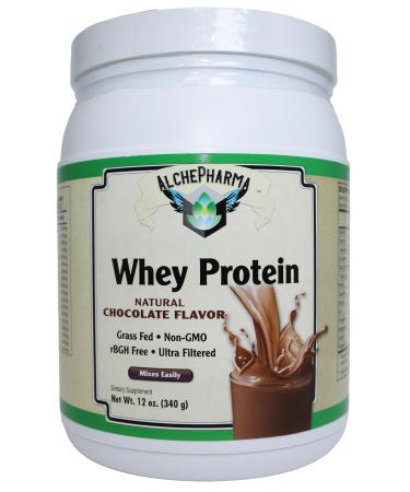 Premium Whey Blend - Grass-Fed Whey Protein Concentrate & Isolate Powder Natural Chocolate Naturally Sweetened (12 Ounce Natural Chocolate) Natural Chocolate 12 Ounce (Pack of 1)