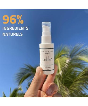  polskin Men's Lightweight Moisturizing and Anti-Shine Cream | Men's Facial Care for All Skin Types and Colors (2 x 50ml) | 96% Natural Ingredients | Made in France | 30 Years of Expertise - Buy Online on GoSupps.com