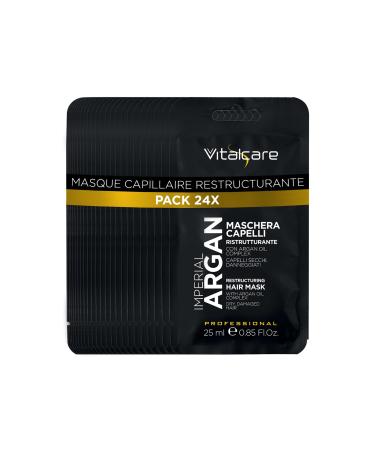 Vitalcare | Imperial Argan Restructuring Hair Mask for Dry and Damaged Hair with Argan Oil Complex, 24 Packs of 25 ml