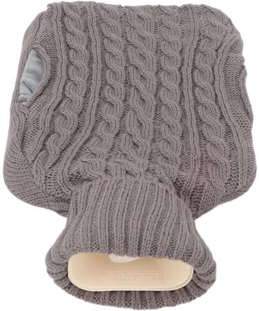 Classic Hot Water Bottle & Foot Warmer - Cozy Knitted Gray Cover for Winter | International Shipping - Buy Online on GoSupps.com