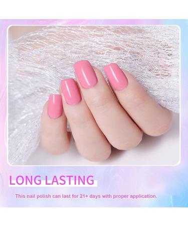 Pink Nail Polish - Bright Pink Nail Varnish - Summer Coloured Pure Pink Quick Dry Nail Varnish - Long Lasting Chip Resistant Air Dry No Need UV Lamp DIY Manicure Nail Art - Buy Online on GoSupps.com
