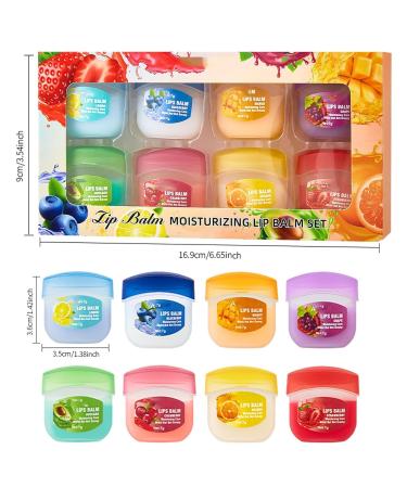 8PCS Fruit Flavored Lip Care Set Glosses + Night Balms + Fruit-Flavored Lip Glosses Set Can Be Used as Glosses Night Balms Colorless Lipstick and Moisturizing Mask (2Set) - Buy Online on GoSupps.com