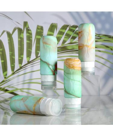 Gemice TSA-Approved Travel Bottles for Toiletries - 85ml BPA-Free Leak-Proof Refillable Containers for Shampoo & Lotion - 4 Pack Mint - Buy Online on GoSupps.com