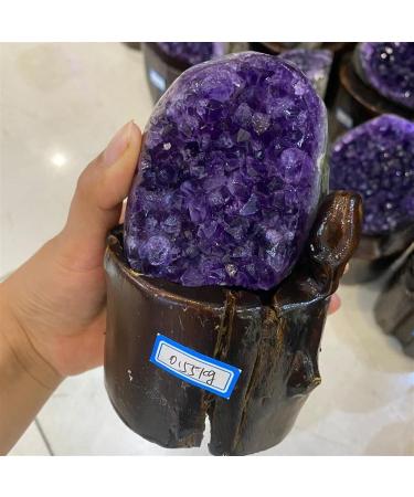 1pc Natural Amethyst Geode Quartz Cluster Crystal Specimen Crystal Cluster - Buy Online on GoSupps.com