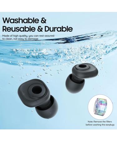 Earplugs for Concerts | High Fidelity Noise Cancelling Silicone Ear Plugs with 4 Pairs of Tips - Perfect for Festivals Drummers DJS & Sports Events (Black - Buy Online on GoSupps.com