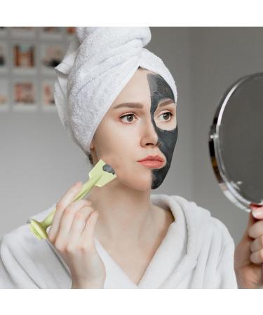 AUTOECHO Facial Scrub Brush Comfortable Facial Pore Cleansing Brush | Double Head Silicone Cosmetic Wash Scrubber Face Mud Applicator Scraper for Various Skin Care Products - Buy Online on GoSupps.com