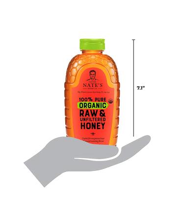 Nature Nate's 100% Pure Organic Raw & Unfiltered Honey - 32oz Squeeze Bottle - Buy Online on GoSupps.com