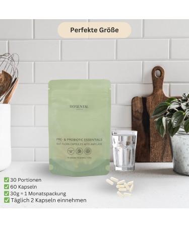 Buy Rosental Organics Vegan Pre & Probiotic Capsules - 60 Capsules for Bloating Relief - Made in Germany - International Shipping - Buy Online on GoSupps.com