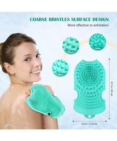 Body Scrubber Back Shower Brush: Silicone Soft Bristle Exfoliating Bath Golve Silicon Scrub Exfoliator for Showering Scrubbing Body Dead Skin Leg Arm Foot Exfoliation Scratcher 1-green - Buy Online on GoSupps.com