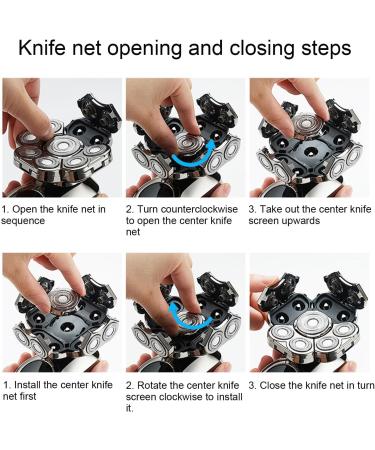 Universal Razor Replacement Heads - 9-Pack Electric Shaver Attachments for Wet & Dry Use - Extreme-Speed Bald Head Grooming - Buy Online on GoSupps.com