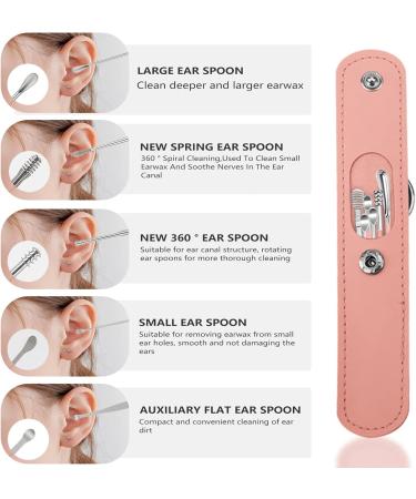 2023 Professional Ear Cleaning Master: 6 Pc Stainless Steel Earwax Removal Kit with Portable PU Leather Case - Black - Buy Online on GoSupps.com
