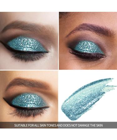 Anglicolor Liquid Glitter Eyeshadow Vegan (#12 Light Blue) - Highly Pigmented Diamond Gel Eyeliner for Shimmer Eyes Makeup - Buy Online on GoSupps.com
