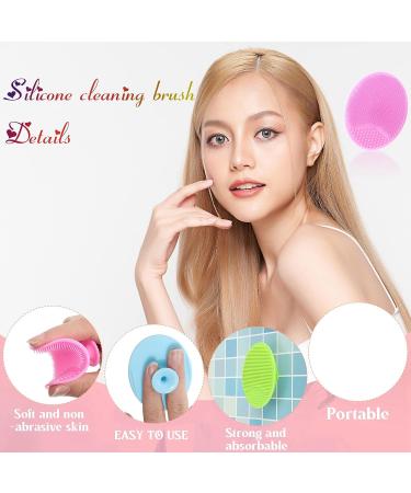 Roshtia 100 Pcs Face Silicone Scrubber - Exfoliating Facial Cleansing Brush for Pore Blackhead Removal & Skin Care - 20 Colors - Buy Online on GoSupps.com