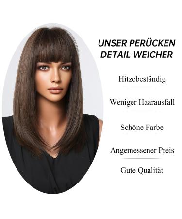 Buy Testar Dark Brown Wigs for Black Women | Medium-Length Bob & Thick Pony - Heat-Resistant Synthetic Hair for Daily Use - Buy Online on GoSupps.com