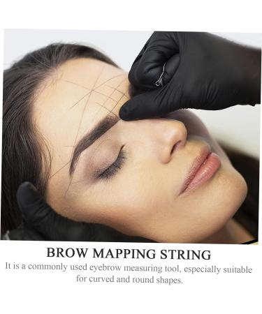 NOLITOY Ink Pattern Embroidery Thread Ruler Eyebrow Ruler Brow Mapping Thread Microblading Ruler Draw a Line - Buy Online on GoSupps.com