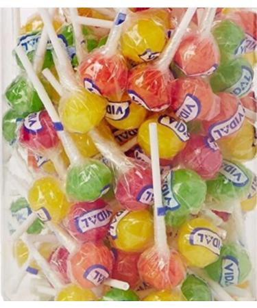 50 Assorted Fruits Lollipops full of flavour Ideal for gifts party bags and weddings