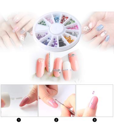 3D Nail Art Set with Natural Dry Flowers - 12 Colors Nail Striping Tape & Tweezers for Stunning Nail Designs | International Shipping - Buy Online on GoSupps.com