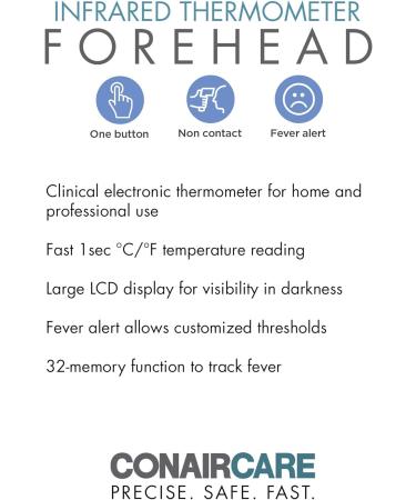 CONAIRCARE ITH93C Infrared Forehead Thermometer Non-contact - Buy Online on GoSupps.com