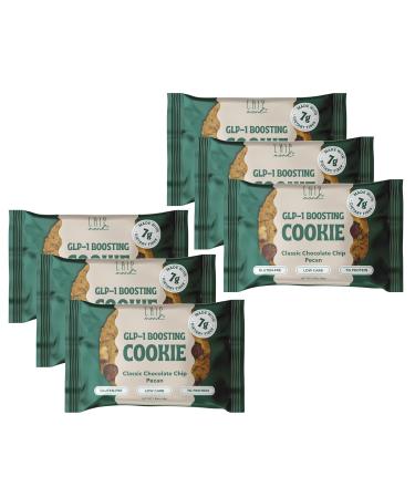 ChipMonk GLP-1 Boosting Cookies - Chocolate Chip Pecan (6 Pack) Low Carb Gluten-Free High Protein Healthy GLP-1 Boosting Sweet Snack with 7g Protein and 7g Dietary Fiber - Buy Online on GoSupps.com