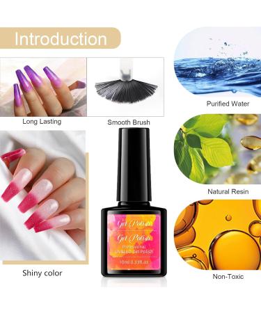 UV Gel Nail Polish Colour Changing Gel Polish Colours Nail Gel Polish Long Lasting Glossy Shellac Nail Polish Matte 10 - Buy Online on GoSupps.com
