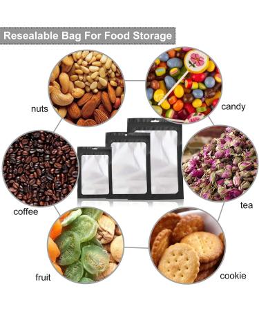 300 Pack Resealable Mylar Bags - Food Storage Smell Proof Bags with Front Window - Variety Sizes Pack for Snacks, Cookies, Jewelry - Black (3x4.7, 4x6, 4.7x7.9) - Buy Online on GoSupps.com