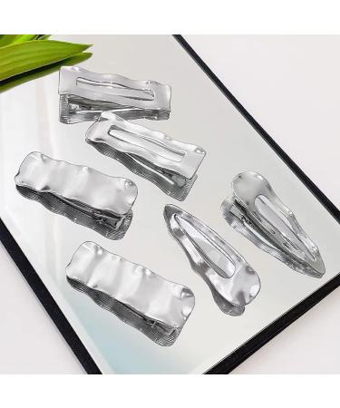 6-Piece Silver Metal Hair Clips Set - Non-Slip Alligator Barrettes for Women and Girls - Buy Online on GoSupps.com