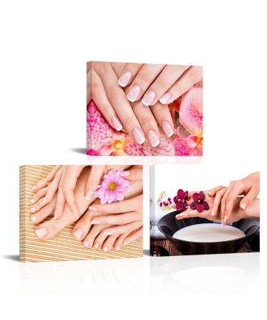 Visual Art Decor Nail Salon Wall Decor Nail Painting Pictures Beauty Salon Decor Framed Artwork for Walls