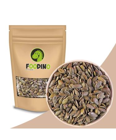 Pumpkin seeds peeled green untreated natural left unwelt pumpkin kernels without shell 100% natural 500g - 5kg re -lockable premium quality foodino (1kg) pumpkin seed 1 kg (1 Pack)