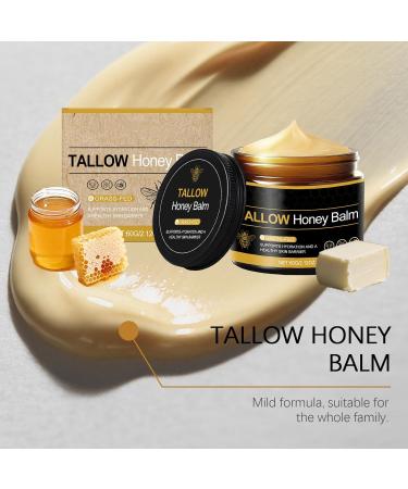 Beef Tallow Honey Balm Organic Grass Fed Tallow Moisturizer with Honey Extract & Glycerin Natural Hydrating Cream for Face Body & Sensitive Skin Fast Absorbing Non Greasy 2.12 OZ - Buy Online on GoSupps.com