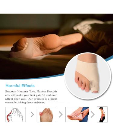 Doact Hallux Valgus Toe Spreader & Bunion Corrector - Pain Relief Gel Pad Socks for Hallux Valgus Correction - Buy Online on GoSupps.com