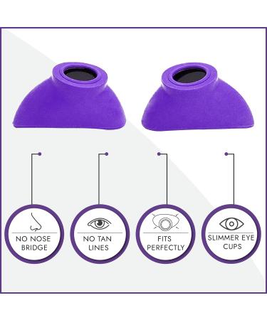 Super Sunnies Slim Flex UV Eye Protection FDA Compliant Individual Tanning Goggles Eyeshields (Purple) - Buy Online on GoSupps.com