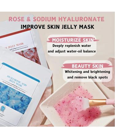 Face Masks Beauty - Rose & Hyaluronic Acid Jelly Mask - Face Masks Beauty for Deep Cleansing Hydrating & Nourishing - Face Care for Reducing Acne & Removing Dark Spots - Peel Off Face Masks - Buy Online on GoSupps.com