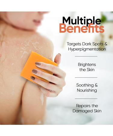 Kojic Acid Soap for Hyperpigmentation & Skin Brightening - Turmeric Papaya Dark Spot Cleanser - Reduces Acne Scars & Evens Tone - USA Made Body Wash for All Skin Types - Buy Online on GoSupps.com